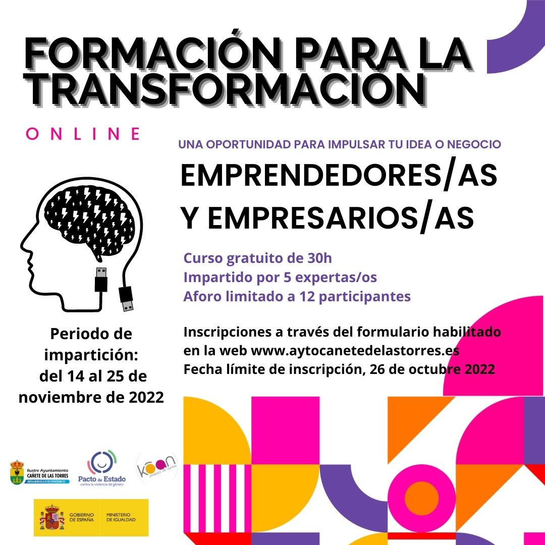 cartel formación para la trasformación digital