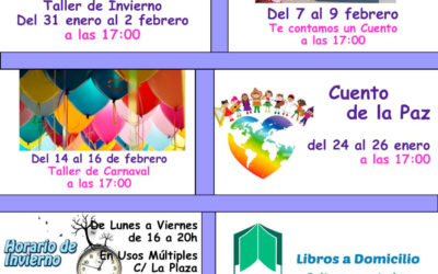 Programa de actividades de la Biblioteca Pública Municipal para los meses de enero y febrero de 2023